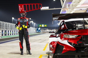 2024-02-26 - 87 LOPEZ José María (arg), KIMURA Takeshi (jpn), MASSON Esteban (fra), Akkodis ASP Team, Lexus RC F GT3 #87, mechanic, mecanicien during the Prologue of the 2024 FIA World Endurance Championship, from February 24 to 26, 2024 on the Losail International Circuit in Lusail, Qatar - FIA WEC - PROLOGUE 2024 - QATAR - ENDURANCE - MOTORS
