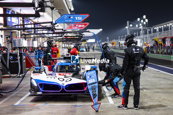 2024-02-26 - 15 VANTHOOR Dries (bel), MARCIELLO Raffaele (swi), WITTMANN Marco (ger), BMW M Team WRT, BMW Hybrid V8 #15, pit stop during the Prologue of the 2024 FIA World Endurance Championship, from February 24 to 26, 2024 on the Losail International Circuit in Lusail, Qatar - FIA WEC - PROLOGUE 2024 - QATAR - ENDURANCE - MOTORS
