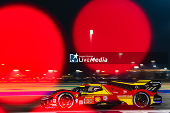 2024-02-26 - 50 FUOCO Antonio (ita), MOLINA Miguel (spa), NIELSEN Nicklas (dnk), Ferrari AF Corse, Ferrari 499P #50, action during the Prologue of the 2024 FIA World Endurance Championship, from February 24 to 26, 2024 on the Losail International Circuit in Lusail, Qatar - FIA WEC - PROLOGUE 2024 - QATAR - ENDURANCE - MOTORS