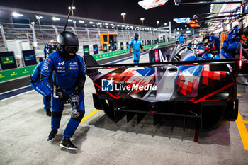 2024-02-26 - 35 MILESI Charles (fra), HABSBURG-LOTHRINGEN Ferdinand (aut), CHATIN Paul-Loup (fra), Alpine Endurance Team #35, Alpine A424, action in pitlane, during the Prologue of the 2024 FIA World Endurance Championship, from February 24 to 26, 2024 on the Losail International Circuit in Lusail, Qatar - FIA WEC - PROLOGUE 2024 - QATAR - ENDURANCE - MOTORS