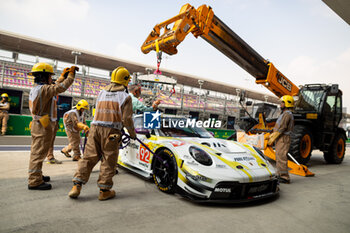 2024-02-26 - 92 MALYKHIN Aliaksandr (kna), STURM Joel (ger), BACHLER Klaus (aut), Manthey Purerxcing, Porsche 911 GT3 R #91, scrutineering, verifications techniques during the Prologue of the 2024 FIA World Endurance Championship, from February 24 to 26, 2024 on the Losail International Circuit in Lusail, Qatar - FIA WEC - PROLOGUE 2024 - QATAR - ENDURANCE - MOTORS