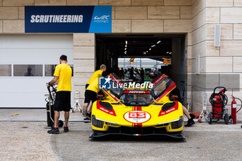 2024-02-26 - 83 KUBICA Robert (pol), SHWARTZMAN Robert (isr), YE Yifei (chn), AF Corse, Ferrari 499P #83, scrutineering, verifications techniques, during the Prologue of the 2024 FIA World Endurance Championship, from February 24 to 26, 2024 on the Losail International Circuit in Lusail, Qatar - FIA WEC - PROLOGUE 2024 - QATAR - ENDURANCE - MOTORS