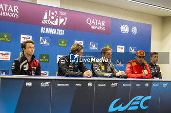 2024-02-29 - Pre-Event Press Conference, GIOVINAZZI Antonio (ita), Ferrari AF Corse, Ferrari 499P, portrait during the Qatar Airways Qatar 1812 KM, 1st round of the 2024 FIA World Endurance Championship, from February 29 to March 02, 2024 on the Losail International Circuit in Lusail, Qatar - FIA WEC - QATAR AIRWAYS QATAR 1812 KM - ENDURANCE - MOTORS