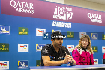 2024-02-29 - Pre-Event Press Conference, AL HARTHY Ahmad (omn) Team WRT, BMW M4 GT3, portrait during the Qatar Airways Qatar 1812 KM, 1st round of the 2024 FIA World Endurance Championship, from February 29 to March 02, 2024 on the Losail International Circuit in Lusail, Qatar - FIA WEC - QATAR AIRWAYS QATAR 1812 KM - ENDURANCE - MOTORS