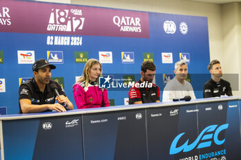 2024-02-29 - Pre-Event Press Conference, PIN Doriane (fra), Iron Dames, Lamborghini Huracan GT3 Evo2, portrait during the Qatar Airways Qatar 1812 KM, 1st round of the 2024 FIA World Endurance Championship, from February 29 to March 02, 2024 on the Losail International Circuit in Lusail, Qatar - FIA WEC - QATAR AIRWAYS QATAR 1812 KM - ENDURANCE - MOTORS