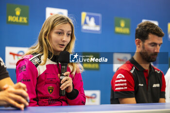 2024-02-29 - Pre-Event Press Conference, PIN Doriane (fra), Iron Dames, Lamborghini Huracan GT3 Evo2, portrait during the Qatar Airways Qatar 1812 KM, 1st round of the 2024 FIA World Endurance Championship, from February 29 to March 02, 2024 on the Losail International Circuit in Lusail, Qatar - FIA WEC - QATAR AIRWAYS QATAR 1812 KM - ENDURANCE - MOTORS