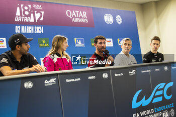 2024-02-29 - Pre-Event Press Conference, LOPEZ José María (arg), Akkodis ASP Team, Lexus RC F GT3, portrait during the Qatar Airways Qatar 1812 KM, 1st round of the 2024 FIA World Endurance Championship, from February 29 to March 02, 2024 on the Losail International Circuit in Lusail, Qatar - FIA WEC - QATAR AIRWAYS QATAR 1812 KM - ENDURANCE - MOTORS