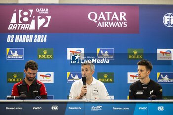 2024-02-29 - Pre-Event Press Conference, JAMES Ian (usa), Heart of Racing Team, Aston Martin Vantage GT3, portrait during the Qatar Airways Qatar 1812 KM, 1st round of the 2024 FIA World Endurance Championship, from February 29 to March 02, 2024 on the Losail International Circuit in Lusail, Qatar - FIA WEC - QATAR AIRWAYS QATAR 1812 KM - ENDURANCE - MOTORS