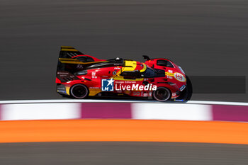 2024-02-29 - 50 FUOCO Antonio (ita), MOLINA Miguel (spa), NIELSEN Nicklas (dnk), Ferrari AF Corse, Ferrari 499P #50, action during the Qatar Airways Qatar 1812 KM, 1st round of the 2024 FIA World Endurance Championship, from February 29 to March 02, 2024 on the Losail International Circuit in Lusail, Qatar - FIA WEC - QATAR AIRWAYS QATAR 1812 KM - ENDURANCE - MOTORS