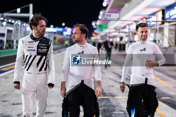 2024-02-29 - VAXIVIERE Matthieu (fra), Alpine Endurance Team, Alpine A424, portrait LAPIERRE Nicolas (fra), Alpine Endurance Team, Alpine A424, portrait VERGNE Jean-Eric (fra), Peugeot TotalEnergies, Peugeot 9x8, portrait during the Qatar Airways Qatar 1812 KM, 1st round of the 2024 FIA World Endurance Championship, from February 29 to March 02, 2024 on the Losail International Circuit in Lusail, Qatar - FIA WEC - QATAR AIRWAYS QATAR 1812 KM - ENDURANCE - MOTORS