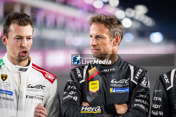 2024-02-29 - BUTTON Jenson (gbr), Hertz Team Jota, Porsche 963, portrait, family picture during the Qatar Airways Qatar 1812 KM, 1st round of the 2024 FIA World Endurance Championship, from February 29 to March 02, 2024 on the Losail International Circuit in Lusail, Qatar - FIA WEC - QATAR AIRWAYS QATAR 1812 KM - ENDURANCE - MOTORS