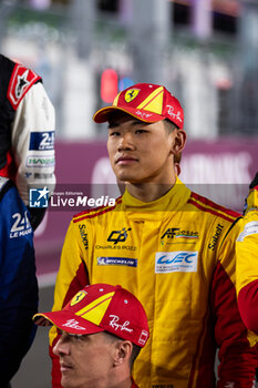 2024-02-29 - YE Yifei (chn), AF Corse, Ferrari 499P, portrait, family picture during the Qatar Airways Qatar 1812 KM, 1st round of the 2024 FIA World Endurance Championship, from February 29 to March 02, 2024 on the Losail International Circuit in Lusail, Qatar - FIA WEC - QATAR AIRWAYS QATAR 1812 KM - ENDURANCE - MOTORS