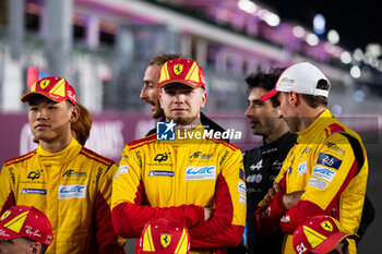 2024-02-29 - SHWARTZMAN Robert (isr), AF Corse, Ferrari 499P, portrait, family picture during the Qatar Airways Qatar 1812 KM, 1st round of the 2024 FIA World Endurance Championship, from February 29 to March 02, 2024 on the Losail International Circuit in Lusail, Qatar - FIA WEC - QATAR AIRWAYS QATAR 1812 KM - ENDURANCE - MOTORS