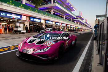 2024-02-29 - 85 BOVY Sarah (bel), PIN Doriane (fra), GATTING Michelle (dnk), Iron Dames, Lamborghini Huracan GT3 Evo2 #85, LM GT3, action in pitlane, during the Qatar Airways Qatar 1812 KM, 1st round of the 2024 FIA World Endurance Championship, from February 29 to March 02, 2024 on the Losail International Circuit in Lusail, Qatar - FIA WEC - QATAR AIRWAYS QATAR 1812 KM - ENDURANCE - MOTORS