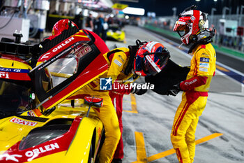 2024-02-29 - KUBICA Robert (pol), AF Corse, Ferrari 499P, portrait, YE Yifei (chn), AF Corse, Ferrari 499P, portrait during the Qatar Airways Qatar 1812 KM, 1st round of the 2024 FIA World Endurance Championship, from February 29 to March 02, 2024 on the Losail International Circuit in Lusail, Qatar - FIA WEC - QATAR AIRWAYS QATAR 1812 KM - ENDURANCE - MOTORS