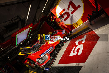 2024-03-01 - 50 FUOCO Antonio (ita), MOLINA Miguel (spa), NIELSEN Nicklas (dnk), Ferrari AF Corse, Ferrari 499P #50, pitlane, during the Qatar Airways Qatar 1812 KM, 1st round of the 2024 FIA World Endurance Championship, from February 29 to March 02, 2024 on the Losail International Circuit in Lusail, Qatar - FIA WEC - QATAR AIRWAYS QATAR 1812 KM - ENDURANCE - MOTORS