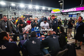 2024-03-01 - MARTIN Maxime (bel), ROSSI Valentino (ita), AL HARTHY Ahmad (omn) Team WRT, BMW M4 GT3 #46, LM GT3, autograph session, pitwall during the Qatar Airways Qatar 1812 KM, 1st round of the 2024 FIA World Endurance Championship, from February 29 to March 02, 2024 on the Losail International Circuit in Lusail, Qatar - FIA WEC - QATAR AIRWAYS QATAR 1812 KM - ENDURANCE - MOTORS