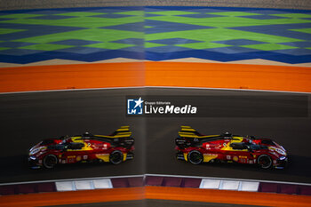 2024-03-01 - 51 PIER GUIDI Alessandro (ita), CALADO James (gbr), GIOVINAZZI Antonio (ita), Ferrari AF Corse, Ferrari 499P #51, Hypercar, action during the Qatar Airways Qatar 1812 KM, 1st round of the 2024 FIA World Endurance Championship, from February 29 to March 02, 2024 on the Losail International Circuit in Lusail, Qatar - FIA WEC - QATAR AIRWAYS QATAR 1812 KM - ENDURANCE - MOTORS