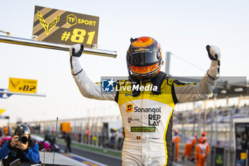 2024-03-01 - VAN ROMPUY Tom (bel), TF Sport, Corvette Z06 GT3.R, portrait during the Qatar Airways Qatar 1812 KM, 1st round of the 2024 FIA World Endurance Championship, from February 29 to March 02, 2024 on the Losail International Circuit in Lusail, Qatar - FIA WEC - QATAR AIRWAYS QATAR 1812 KM - ENDURANCE - MOTORS