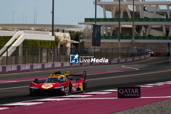 2024-03-01 - 50 FUOCO Antonio (ita), MOLINA Miguel (spa), NIELSEN Nicklas (dnk), Ferrari AF Corse, Ferrari 499P #50, Hypercar, action during the Qatar Airways Qatar 1812 KM, 1st round of the 2024 FIA World Endurance Championship, from February 29 to March 02, 2024 on the Losail International Circuit in Lusail, Qatar - FIA WEC - QATAR AIRWAYS QATAR 1812 KM - ENDURANCE - MOTORS