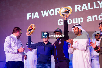 2024-03-02 - AL-ATTIYAH Nasser Saleh (QAT), BOULANGER Edouard (FRA), Nasser Racing By Prodrive, Prodrive Hunter, FIA W2RC, portrait during the Prize Giving Ceremony of the 2024 Abu Dhabi Desert Challenge, on March 2, 2024 in Abu Dhabi, United Arab Emirates - W2RC - ABU DHABI DESERT CHALLENGE 2024 - ENDURANCE - MOTORS