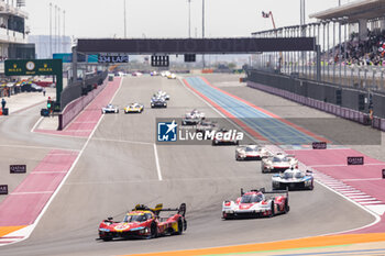 2024-03-02 - 50 FUOCO Antonio (ita), MOLINA Miguel (spa), NIELSEN Nicklas (dnk), Ferrari AF Corse, Ferrari 499P #50, Hypercar, action 05 CAMPBELL Matt (aus), CHRISTENSEN Michael (dnk), MAKOWIECKI Frédéric (fra), Porsche Penske Motorsport, Porsche 963 #05, Hypercar, action 93 JENSEN Mikkel (dnk), MULLER Nico (swi), VERGNE Jean-Eric (fra), Peugeot TotalEnergies, Peugeot 9x8 #93, Hypercar, action during the Qatar Airways Qatar 1812 KM, 1st round of the 2024 FIA World Endurance Championship, from February 29 to March 02, 2024 on the Losail International Circuit in Lusail, Qatar - FIA WEC - QATAR AIRWAYS QATAR 1812 KM - ENDURANCE - MOTORS