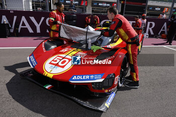 2024-03-02 - 50 FUOCO Antonio (ita), MOLINA Miguel (spa), NIELSEN Nicklas (dnk), Ferrari AF Corse, Ferrari 499P #50, pitlane, during the Qatar Airways Qatar 1812 KM, 1st round of the 2024 FIA World Endurance Championship, from February 29 to March 02, 2024 on the Losail International Circuit in Lusail, Qatar - FIA WEC - QATAR AIRWAYS QATAR 1812 KM - ENDURANCE - MOTORS