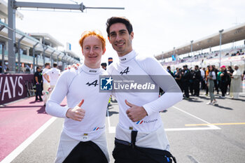 2024-03-02 - MILESI Charles (fra), Alpine Endurance Team, Alpine A424, portrait CHATIN Paul-Loup (fra), Alpine Endurance Team, Alpine A424, portrait at the grille de depart, starting grid during the Qatar Airways Qatar 1812 KM, 1st round of the 2024 FIA World Endurance Championship, from February 29 to March 02, 2024 on the Losail International Circuit in Lusail, Qatar - FIA WEC - QATAR AIRWAYS QATAR 1812 KM - ENDURANCE - MOTORS