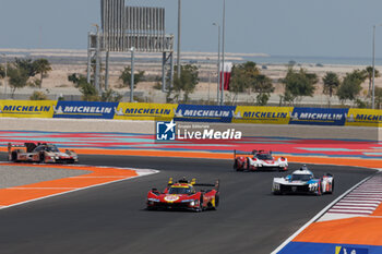 2024-03-02 - 50 FUOCO Antonio (ita), MOLINA Miguel (spa), NIELSEN Nicklas (dnk), Ferrari AF Corse, Ferrari 499P #50, Hypercar, action, 93 JENSEN Mikkel (dnk), MULLER Nico (swi), VERGNE Jean-Eric (fra), Peugeot TotalEnergies, Peugeot 9x8 #93, Hypercar, action, during the Qatar Airways Qatar 1812 KM, 1st round of the 2024 FIA World Endurance Championship, from February 29 to March 02, 2024 on the Losail International Circuit in Lusail, Qatar - FIA WEC - QATAR AIRWAYS QATAR 1812 KM - ENDURANCE - MOTORS