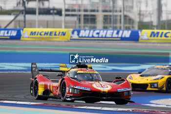 2024-03-02 - 50 FUOCO Antonio (ita), MOLINA Miguel (spa), NIELSEN Nicklas (dnk), Ferrari AF Corse, Ferrari 499P #50, Hypercar, action during the Qatar Airways Qatar 1812 KM, 1st round of the 2024 FIA World Endurance Championship, from February 29 to March 02, 2024 on the Losail International Circuit in Lusail, Qatar - FIA WEC - QATAR AIRWAYS QATAR 1812 KM - ENDURANCE - MOTORS