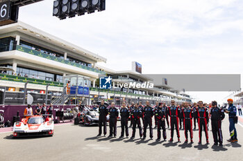 2024-03-02 - 05 CAMPBELL Matt (aus), CHRISTENSEN Michael (dnk), MAKOWIECKI Frédéric (fra), Porsche Penske Motorsport, Porsche 963 #05, Hypercar, national Anthem during the Qatar Airways Qatar 1812 KM, 1st round of the 2024 FIA World Endurance Championship, from February 29 to March 02, 2024 on the Losail International Circuit in Lusail, Qatar - FIA WEC - QATAR AIRWAYS QATAR 1812 KM - ENDURANCE - MOTORS