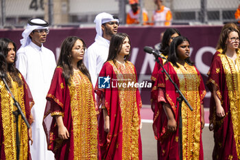 2024-03-02 - National Anthem during the Qatar Airways Qatar 1812 KM, 1st round of the 2024 FIA World Endurance Championship, from February 29 to March 02, 2024 on the Losail International Circuit in Lusail, Qatar - FIA WEC - QATAR AIRWAYS QATAR 1812 KM - ENDURANCE - MOTORS