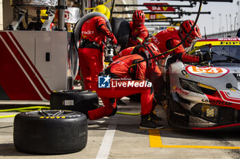 2024-03-02 - 54 FLOHR Thomas (swi), CASTELLACCI Francesco (ita), RIGON Davide (ita), Vista AF Corse, Ferrari 296 GT3 #54, LM GT3, pit stop during the Qatar Airways Qatar 1812 KM, 1st round of the 2024 FIA World Endurance Championship, from February 29 to March 02, 2024 on the Losail International Circuit in Lusail, Qatar - FIA WEC - QATAR AIRWAYS QATAR 1812 KM - ENDURANCE - MOTORS