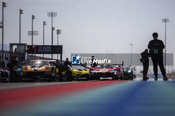 2024-03-02 - 50 FUOCO Antonio (ita), MOLINA Miguel (spa), NIELSEN Nicklas (dnk), Ferrari AF Corse, Ferrari 499P #50, Hypercar, grille de depart, starting grid during the Qatar Airways Qatar 1812 KM, 1st round of the 2024 FIA World Endurance Championship, from February 29 to March 02, 2024 on the Losail International Circuit in Lusail, Qatar - FIA WEC - QATAR AIRWAYS QATAR 1812 KM - ENDURANCE - MOTORS