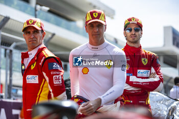 2024-03-02 - PIER GUIDI Alessandro (ita), CALADO James (gbr), GIOVINAZZI Antonio (ita), Ferrari AF Corse, Ferrari 499P #51, Hypercar, portrait, grille de depart, starting grid during the Qatar Airways Qatar 1812 KM, 1st round of the 2024 FIA World Endurance Championship, from February 29 to March 02, 2024 on the Losail International Circuit in Lusail, Qatar - FIA WEC - QATAR AIRWAYS QATAR 1812 KM - ENDURANCE - MOTORS