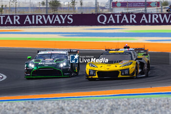 2024-03-02 - 81 EASTWOOD Charlie (irl), ANDRADE Rui (ang), VAN ROMPUY Tom (bel), TF Sport, Corvette Z06 GT3.R #81, LM GT3, 777 SORENSEN Marco (dnk), MATEU Clément (fra), BASTARD Erwan (fra), D'Station Racing, Aston Martin Vantage GT3 #777, LM GT3, action during the Qatar Airways Qatar 1812 KM, 1st round of the 2024 FIA World Endurance Championship, from February 29 to March 02, 2024 on the Losail International Circuit in Lusail, Qatar - FIA WEC - QATAR AIRWAYS QATAR 1812 KM - ENDURANCE - MOTORS