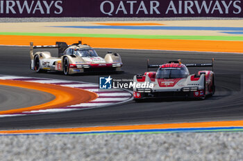 2024-03-02 - 05 CAMPBELL Matt (aus), CHRISTENSEN Michael (dnk), MAKOWIECKI Frédéric (fra), Porsche Penske Motorsport, Porsche 963 #05, Hypercar, 12 STEVENS Will (gbr), NATO Norman (fra), ILOTT Callum (gbr), Hertz Team Jota, Porsche 963 #12, Hypercar, action during the Qatar Airways Qatar 1812 KM, 1st round of the 2024 FIA World Endurance Championship, from February 29 to March 02, 2024 on the Losail International Circuit in Lusail, Qatar - FIA WEC - QATAR AIRWAYS QATAR 1812 KM - ENDURANCE - MOTORS