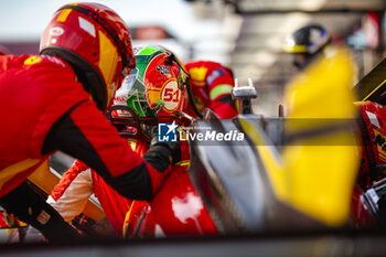 2024-03-02 - GIOVINAZZI Antonio (ita), Ferrari AF Corse, Ferrari 499P, portrait, pitstop, arrêt aux stands, ambiance during the Qatar Airways Qatar 1812 KM, 1st round of the 2024 FIA World Endurance Championship, from February 29 to March 02, 2024 on the Losail International Circuit in Lusail, Qatar - FIA WEC - QATAR AIRWAYS QATAR 1812 KM - ENDURANCE - MOTORS