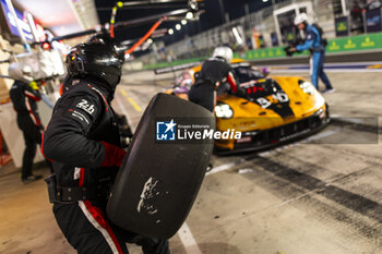 2024-03-02 - 91 LIETZ Richard (aut), SCHURING Morris (nld), SHAHIN Yasser (aus), Manthey EMA, Porsche 911 GT3 R #91, LM GT3, pit stop during the Qatar Airways Qatar 1812 KM, 1st round of the 2024 FIA World Endurance Championship, from February 29 to March 02, 2024 on the Losail International Circuit in Lusail, Qatar - FIA WEC - QATAR AIRWAYS QATAR 1812 KM - ENDURANCE - MOTORS