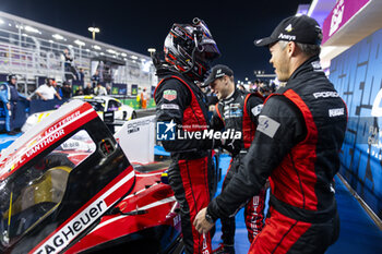 2024-03-02 - 06 ESTRE Kevin (fra), LOTTERER André (ger), VANTHOOR Laurens (bel), Porsche Penske Motorsport, Porsche 963 #06, Hypercar, celebration podium during the Qatar Airways Qatar 1812 KM, 1st round of the 2024 FIA World Endurance Championship, from February 29 to March 02, 2024 on the Losail International Circuit in Lusail, Qatar - FIA WEC - QATAR AIRWAYS QATAR 1812 KM - ENDURANCE - MOTORS