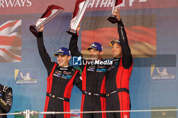 2024-03-02 - podium, portrait, during the Qatar Airways Qatar 1812 KM, 1st round of the 2024 FIA World Endurance Championship, from February 29 to March 02, 2024 on the Losail International Circuit in Lusail, Qatar - FIA WEC - QATAR AIRWAYS QATAR 1812 KM - ENDURANCE - MOTORS