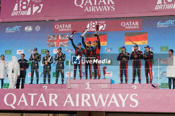 2024-03-02 - podium, portrait, during the Qatar Airways Qatar 1812 KM, 1st round of the 2024 FIA World Endurance Championship, from February 29 to March 02, 2024 on the Losail International Circuit in Lusail, Qatar - FIA WEC - QATAR AIRWAYS QATAR 1812 KM - ENDURANCE - MOTORS