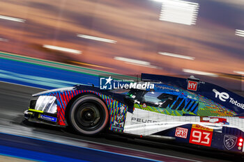 2024-03-02 - 93 JENSEN Mikkel (dnk), MULLER Nico (swi), VERGNE Jean-Eric (fra), Peugeot TotalEnergies, Peugeot 9x8 #93, Hypercar, action during the Qatar Airways Qatar 1812 KM, 1st round of the 2024 FIA World Endurance Championship, from February 29 to March 02, 2024 on the Losail International Circuit in Lusail, Qatar - FIA WEC - QATAR AIRWAYS QATAR 1812 KM - ENDURANCE - MOTORS