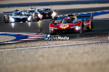 2024-03-02 - 51 PIER GUIDI Alessandro (ita), CALADO James (gbr), GIOVINAZZI Antonio (ita), Ferrari AF Corse, Ferrari 499P #51, action during the Qatar Airways Qatar 1812 KM, 1st round of the 2024 FIA World Endurance Championship, from February 29 to March 02, 2024 on the Losail International Circuit in Lusail, Qatar - FIA WEC - QATAR AIRWAYS QATAR 1812 KM - ENDURANCE - MOTORS