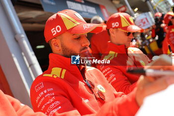 2024-04-21 - #50 Antonio Fuoco, Of The Team Ferrari Af Corse, Ferrari 499P, Hyperca,Autograph Session,During Fia World Endurance Championship WEC 6 Hours Of Imola Italy 2024 21 April , Imola , Italy - FIA WORLD ENDURANCE  CHAMPIONSHIP WEC 6 HOURS OF IMOLA  ITALY 2024  - ENDURANCE - MOTORS