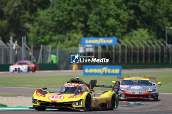 2024-04-21 - #83 Robert Kubica, Robert Shwartzman, Yifei Ye Of The Team Af Corse, Ferrari 499P, Hypercar ,They face the Race,During Fia World Endurance Championship WEC 6 Hours Of Imola Italy 2024 21 April , Imola , Italy - FIA WORLD ENDURANCE  CHAMPIONSHIP WEC 6 HOURS OF IMOLA  ITALY 2024  - ENDURANCE - MOTORS