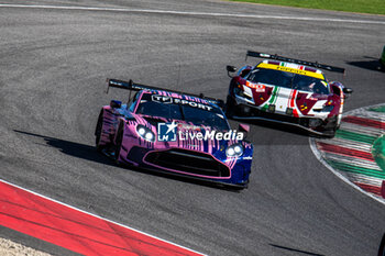 2024-09-29 - Martin BERRY (SGP),Lorcan HANAFIN (GBR),Jonathan ADAM (GBR) of a team GRID MOTORSPORT BY TF on a Aston Martin Vantage AMR LMGT3 during a race of ELMS in Mugello - ELMS - 4 HOURS OF MUGELLO - ENDURANCE - MOTORS