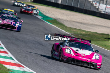 2024-09-29 - Sarah BOVY (BEL),Rahel FREY (CHE),Michelle GATTING (DNK) of a team IRON DAMES on a Porsche 911 GT3 R LMGT3 , during a race of ELMS in Mugello - ELMS - 4 HOURS OF MUGELLO - ENDURANCE - MOTORS