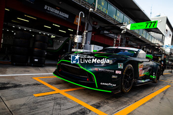 2024-04-17 - 777 SORENSEN Marco (dnk), MATEU Clément (fra), BASTARD Erwan (fra), D'Station Racing, Aston Martin Vantage GT3 #777, LM GT3, in pitlane, during the 2024 6 Hours of Imola, 2nd round of the 2024 FIA World Endurance Championship, from April 18 to 21, 2024 on the Autodromo Internazionale Enzo e Dino Ferrari in Imola, Qatar - FIA WEC - 6 HOURS OF IMOLA 2024 - ENDURANCE - MOTORS