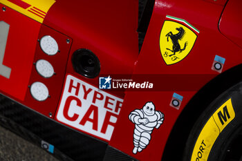 2024-04-18 - Michelin, Ferrari 499P during the 2024 6 Hours of Imola, 2nd round of the 2024 FIA World Endurance Championship, from April 18 to 21, 2024 on the Autodromo Internazionale Enzo e Dino Ferrari in Imola, Qatar - FIA WEC - 6 HOURS OF IMOLA 2024 - ENDURANCE - MOTORS